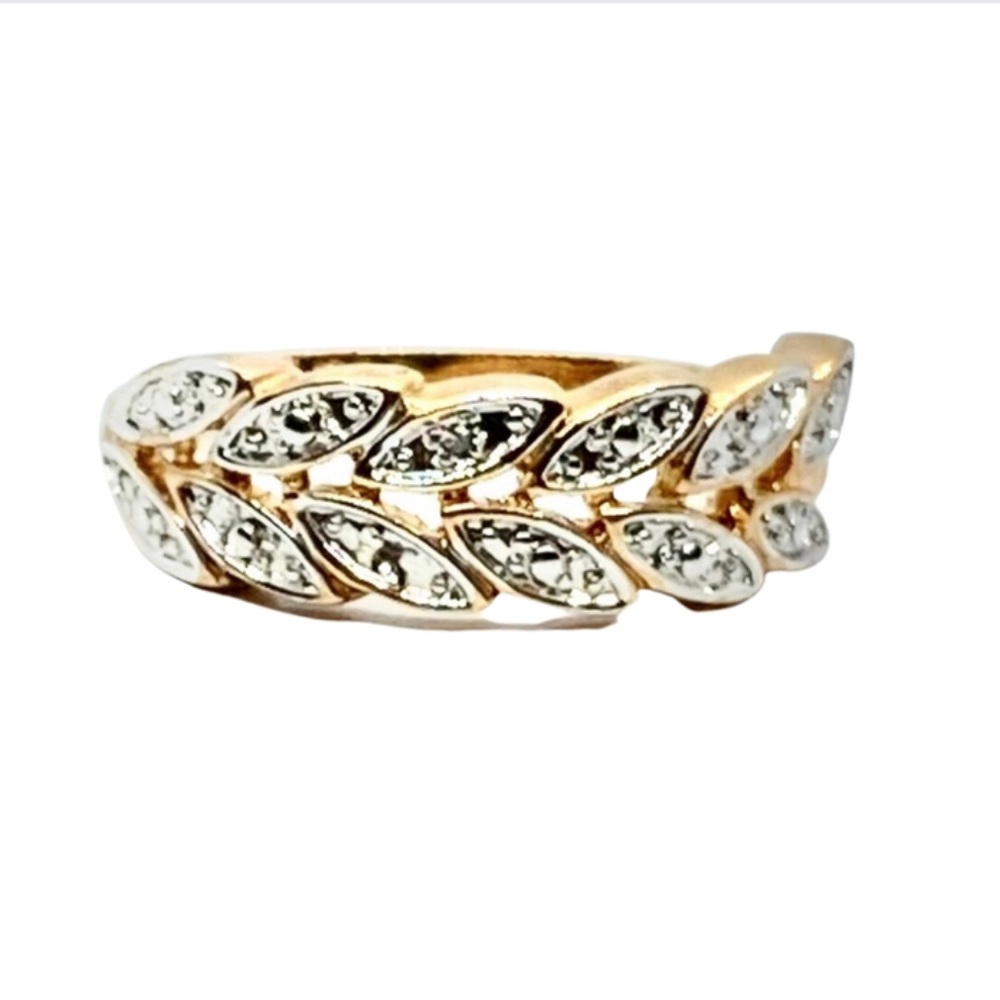 🆕 Diamond Accent Leaves Ring